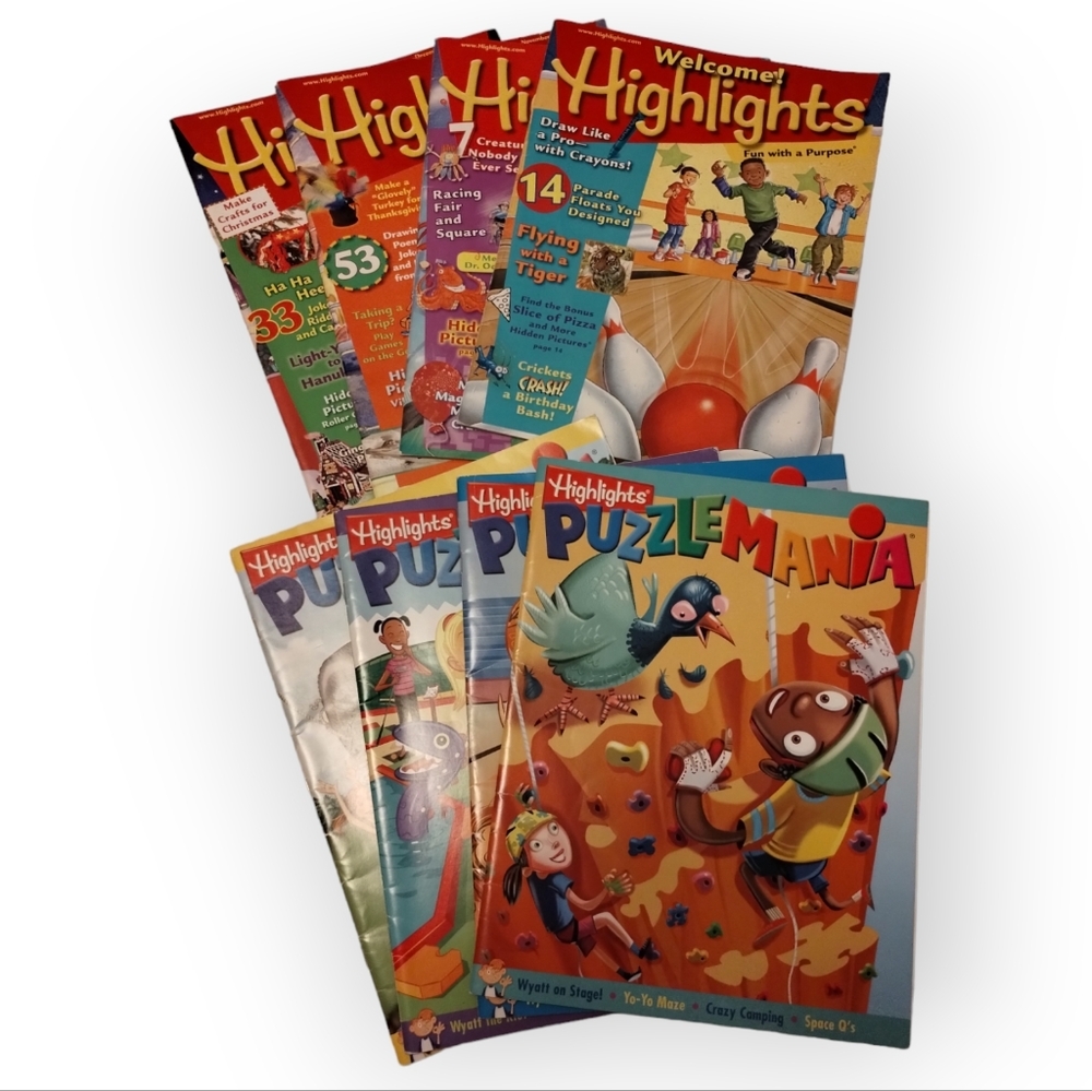 4 HIGHLIGHTS 4 PUZZLEMANIA MAGAZINES